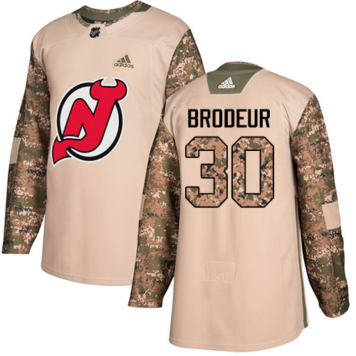 Adidas Devils #30 Martin Brodeur Camo Authentic Veterans Day Stitched NHL Jersey